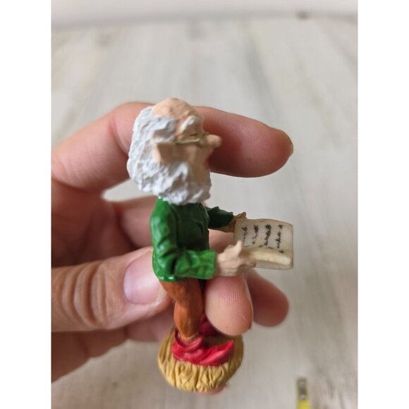 Vintage Santa elf reading singing choir village figurine Xmas - Picture 6 of 9